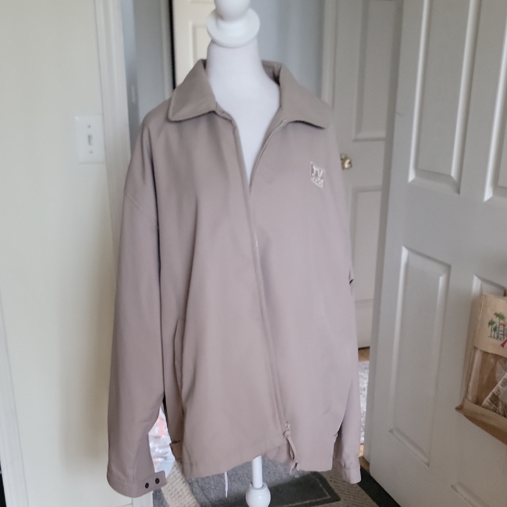 Tri Mountain Taupe Zip-Up Jacket